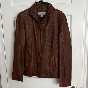 Andrew Marc Brown Leather Jacket